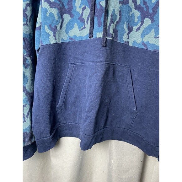 Tek Gear Ultra Soft Fleece Mens Sz XXL Blue W/Camo  Hoodie - Picture 5 of 10